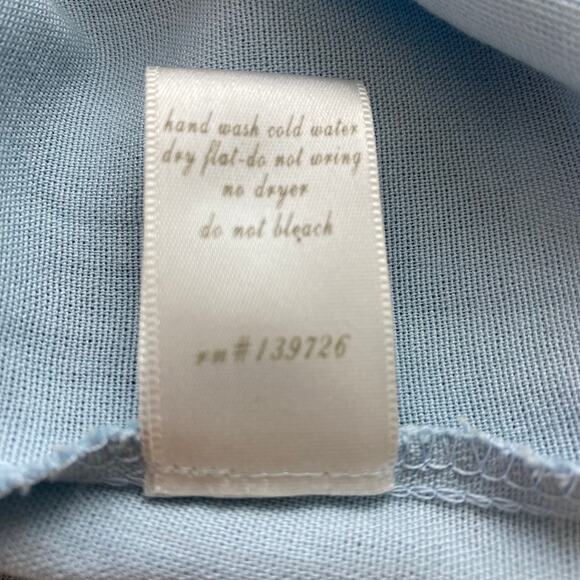 Blue Rain Boho Embroidered Mini Tunic Dress M Blue Southwestern Coastal Beach - Picture 7 of 12